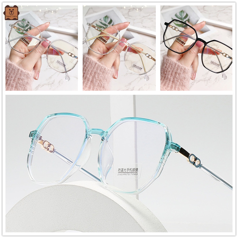 Kính tr90 gọng trong suốt chống ánh sáng xanh thời trang cho nữ