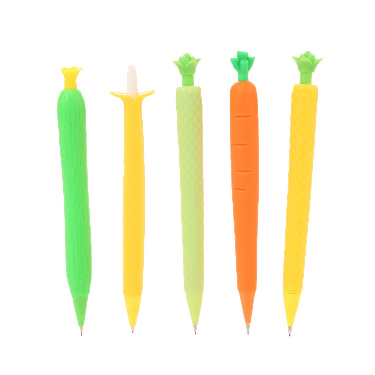 Bút chì kim hình chuối, cà rốt, dứa, ngô, xương rồng/ Bút chì bấm trái cây cute giá sỉ, bút chì kim 0 7