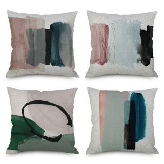 Gối Tựa Lưng sofa, gối văn phòng phong cách hội họa (Giá đã bao gồm vỏ và ruột)