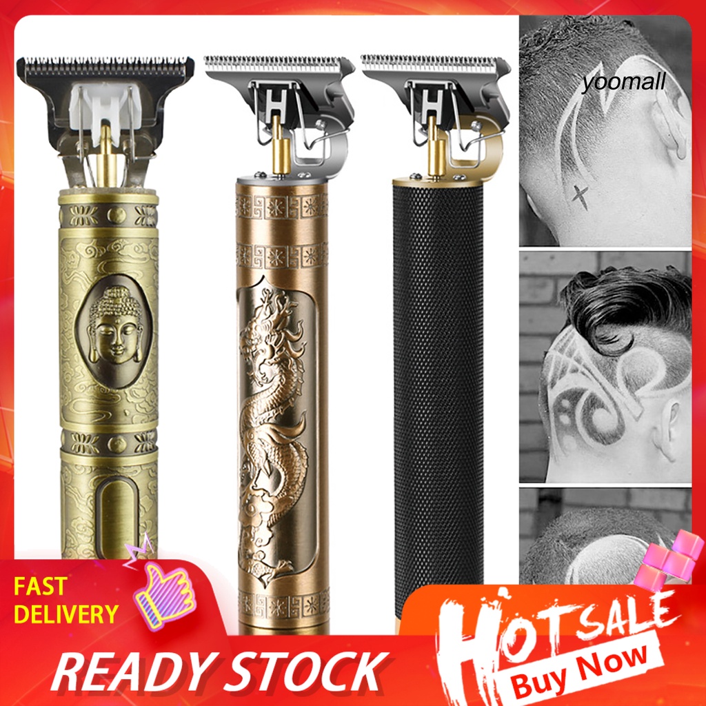 [Hàng mới về] Bộ Tông Đơ Cắt Tóc Không Dây T9 Có Thể Sạc Lại Tiện Dụng Kèm Phụ Kiện