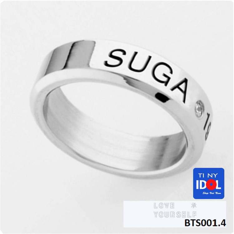 Nhẫn Suga BTS Nam Nữ Đẹp Giá Rẻ