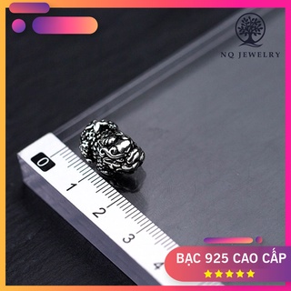 Charm S925 tỳ hưu xỏ ngang