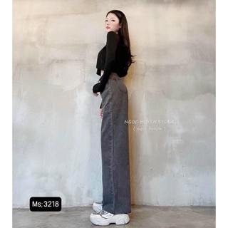 🌀Baggy Jeans Ống Suông Xám