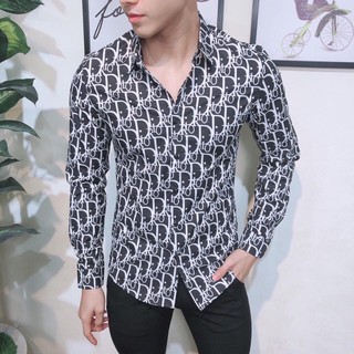 Áo sơmi nam họa tiết 3D quảng châu cao cấp dior