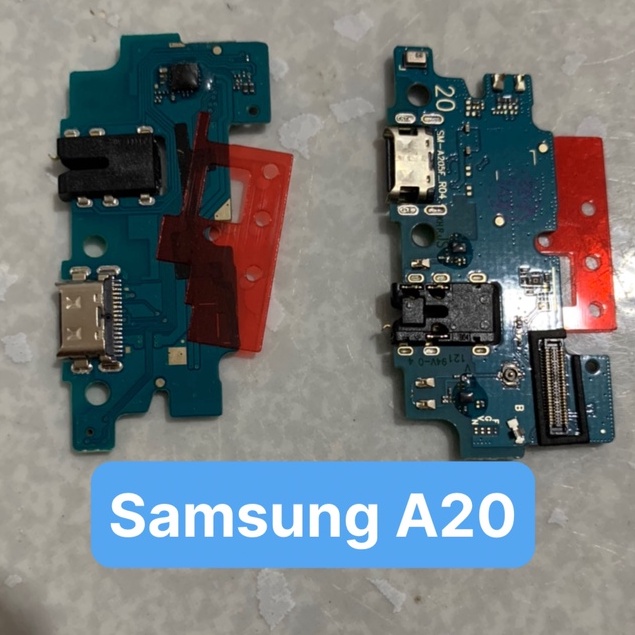 Cụm đuôi sạc, tai nghe, micro, Samsung Galaxy A20 - A205f zin hãng