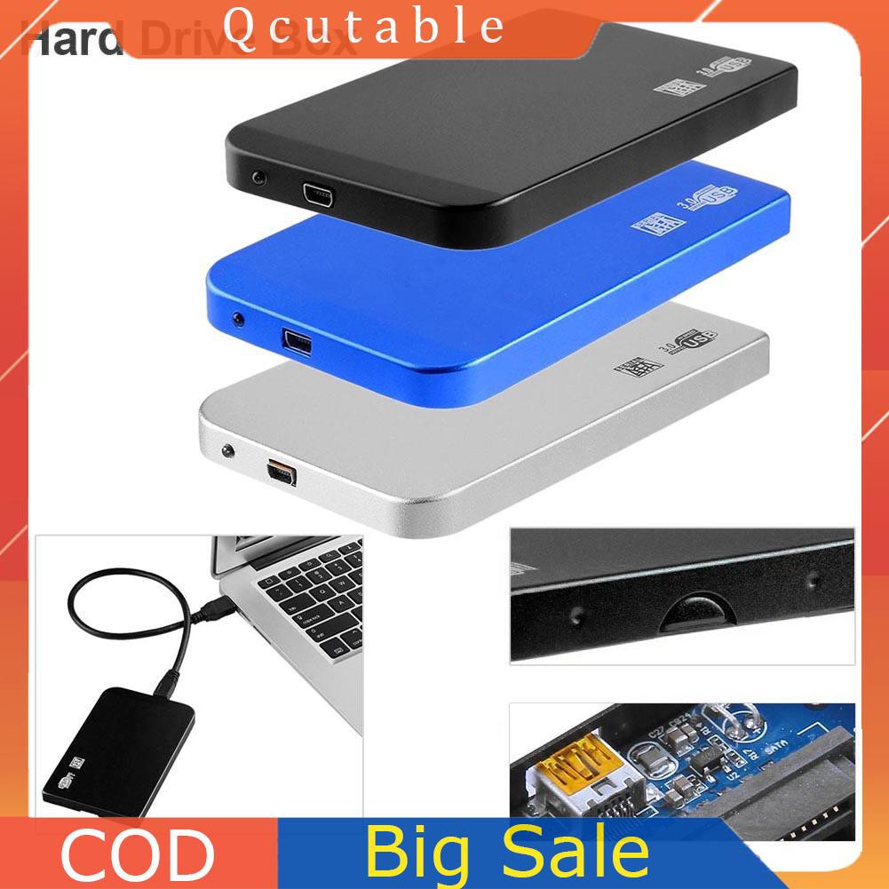 Vỏ Ổ Cứng Ngoài Siêu Mỏng 2.5in Usb3.0 Sata Ssd Hdd # 8y