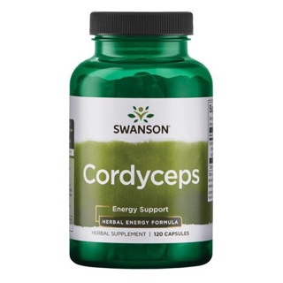 Đông trùng hạ thảo Swanson Cordyceps tăng cường sức khỏe, sinh lý, bổ thận tráng dương, Chai 120 viên