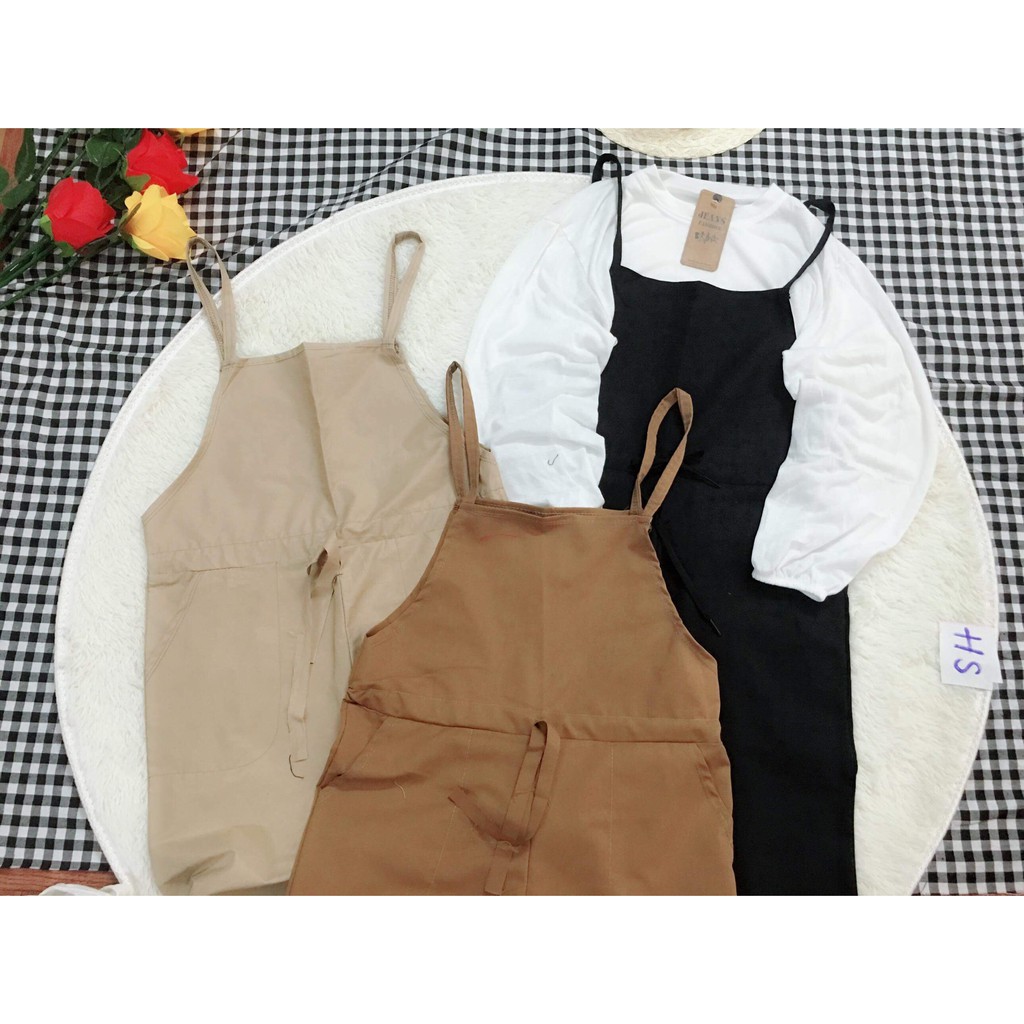Sét yếm quần kaki nơ bụng kèm áo KAN0310 | BigBuy360 - bigbuy360.vn