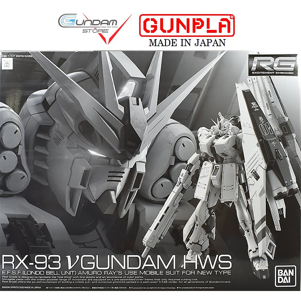 Bandai Mô Hình Gundam RG Nu HWS RX-93 P-Bandai 1/144 Đồ Chơi Lắp Ráp Anime Nhật