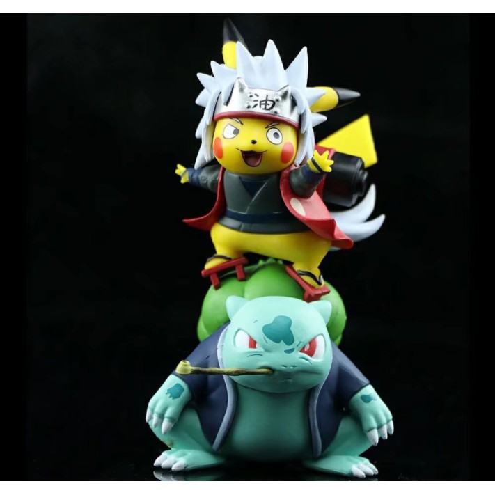 Mô hình Pokeqon Naruto Cóc Jiraiya Pikachiu 14cm