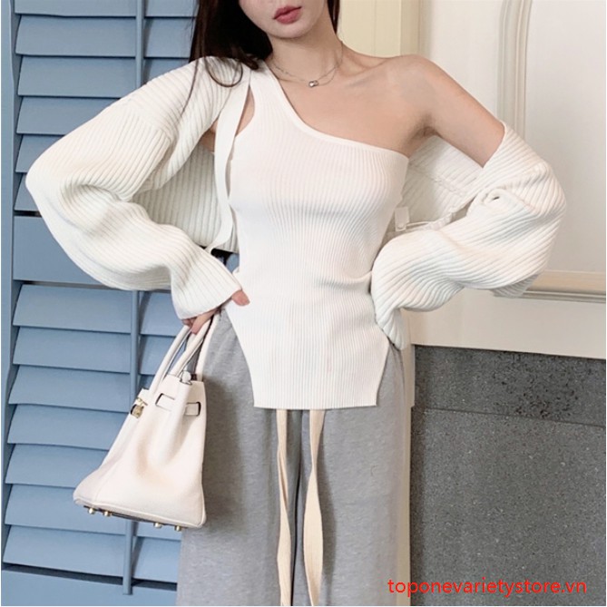 Áo Len Lửng Tay Dài Thời Trang Cho Nữ