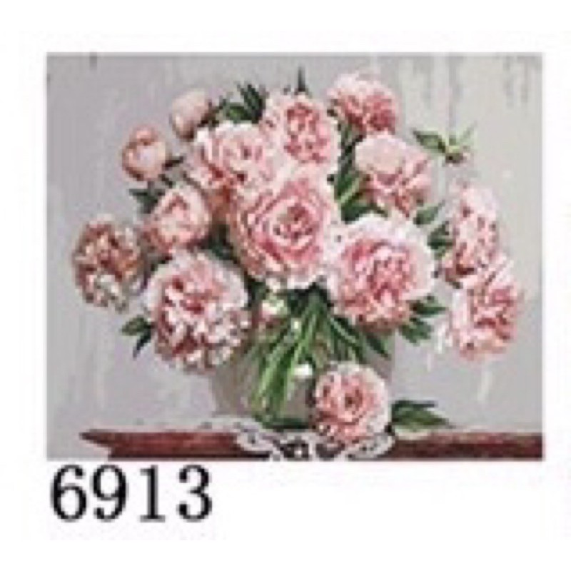 Tranh tô màu số hoá hoa hồng sang chảnh 6913
