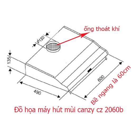 Máy hút mùi Canzy CZ 506B - CZ 2060b - 60cm