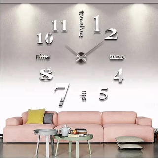 Sáng tạo đơn giản đồng hồ dán tường chất liệu acrylic 3d gương tắt tiếng đồng hồ lớn trang trí nhà cửa nghệ thuật decal dán tường