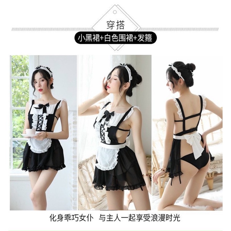 SET BỘ NGỦ COSPLAY CÔ HẦU GÁI HÀNG QUẢNG CHÂU CỰC XỊN ( MSV99.1449 )