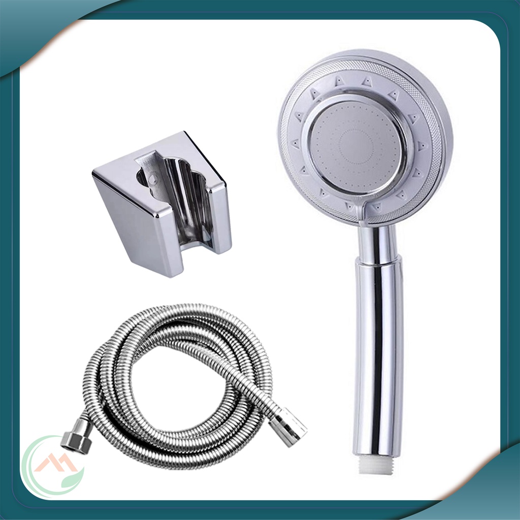 Bộ tay sen tăng áp 3 chế độ nước 9192 + dây sen 1.5m + cài sen vuông ABS