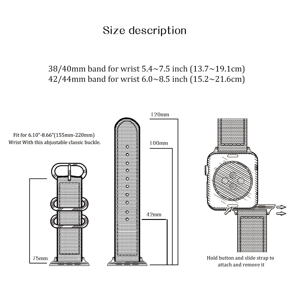 Dây Đeo Nylon Cho Đồng Hồ Thông Minh Apple Watch Series 7 6543 44mm 42mm 41mm 45mm 38mm 40mm se