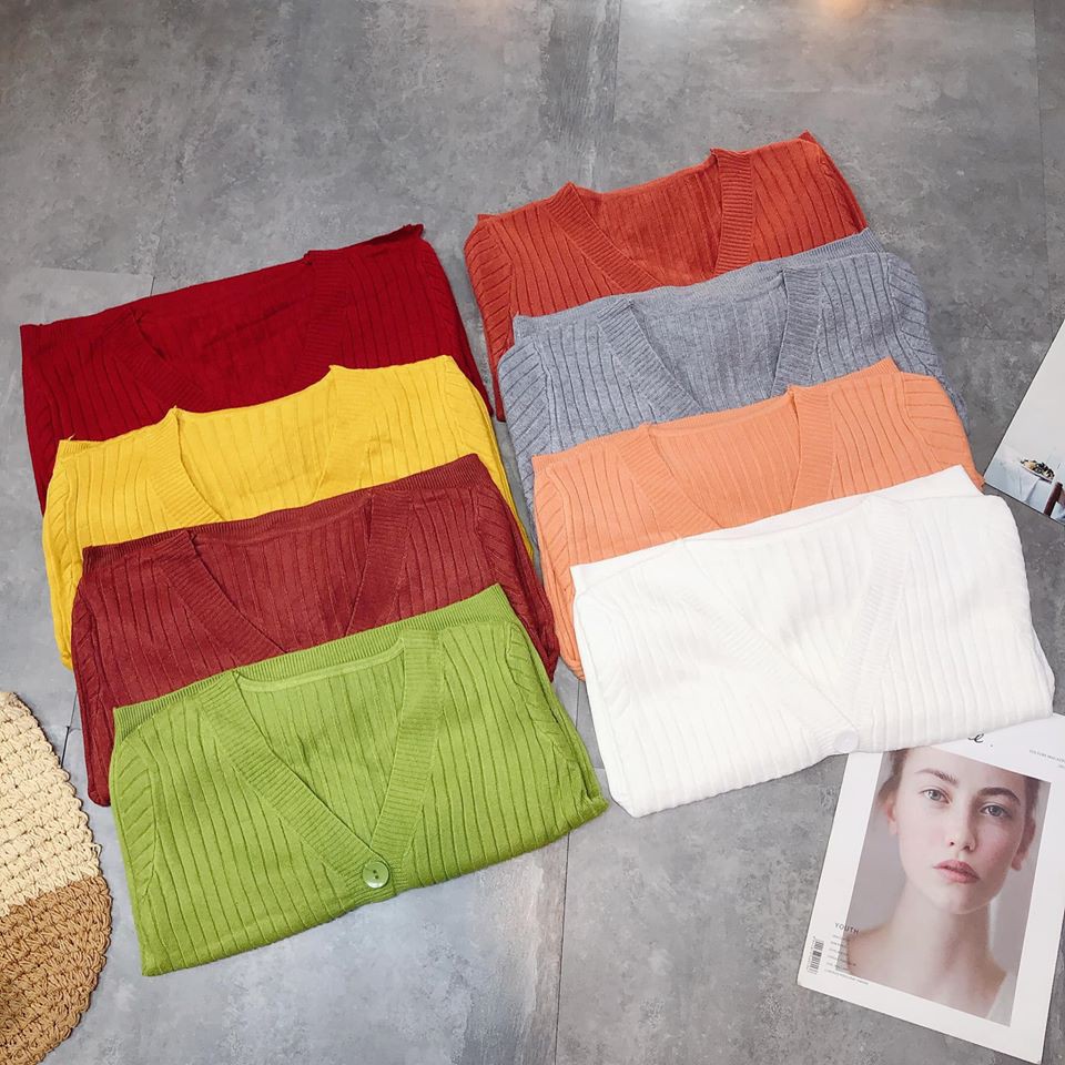 Áo cardigan len mịn 3 KHUY siêu cá tính