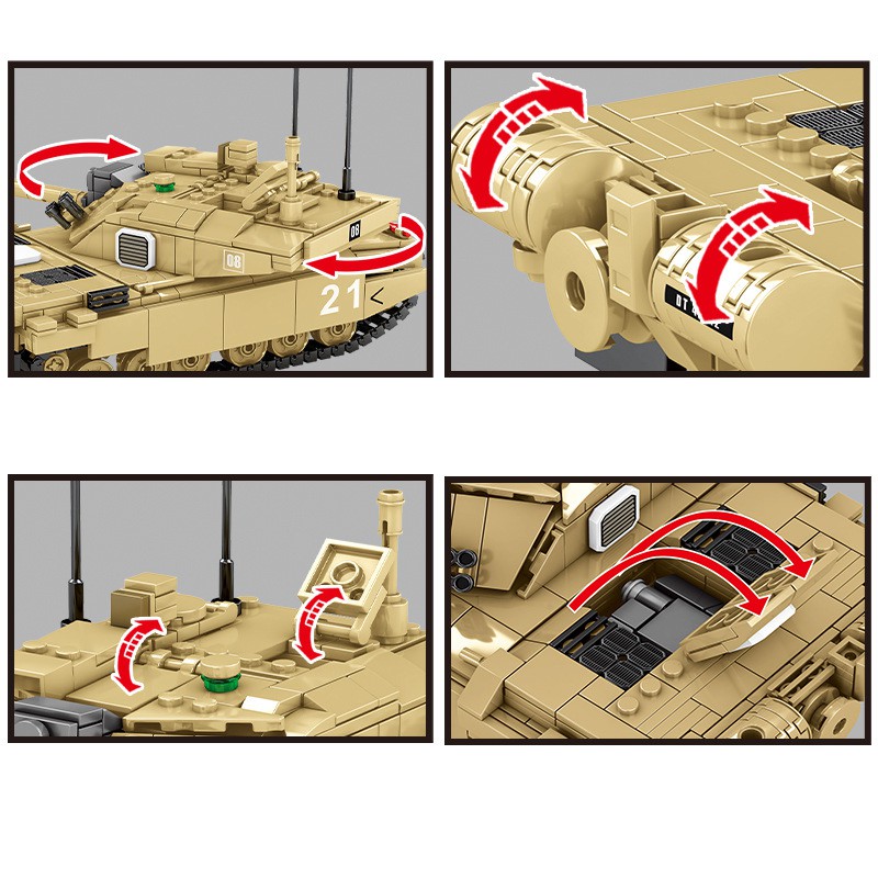 Đồ chơi Lắp ráp Xe Tăng FV 4034 Challenger II - SY0105 Tank Bristish - Mô hình thông minh - Xếp hình trí tuệ