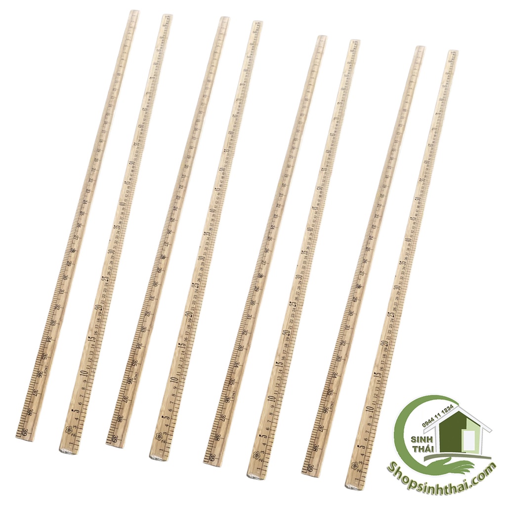Thước gỗ đo mm, thước dài 1 mét