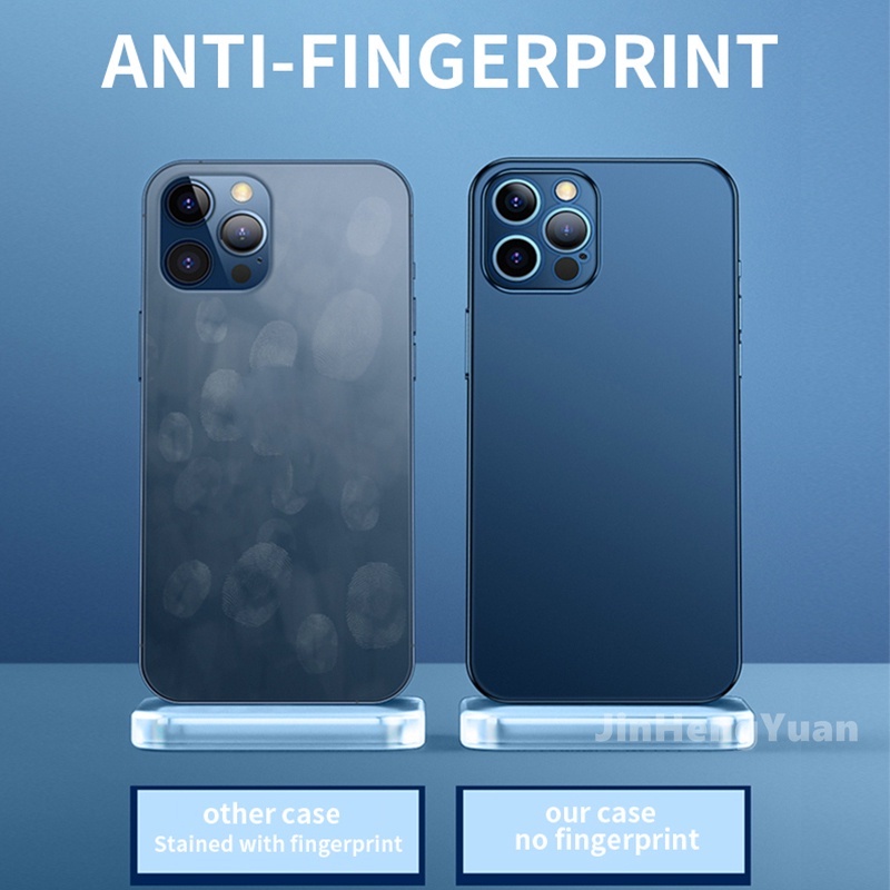 Ốp điện thoại silicon nhám trong suốt chống sốc/ dầu/ dấu vân tay thích hợp cho IPhone 13 12 11 Pro Max X Xr Xs 7 8 Plus