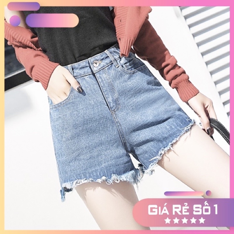 Quần short jeans trơn chất bò xịn lên dáng xinh