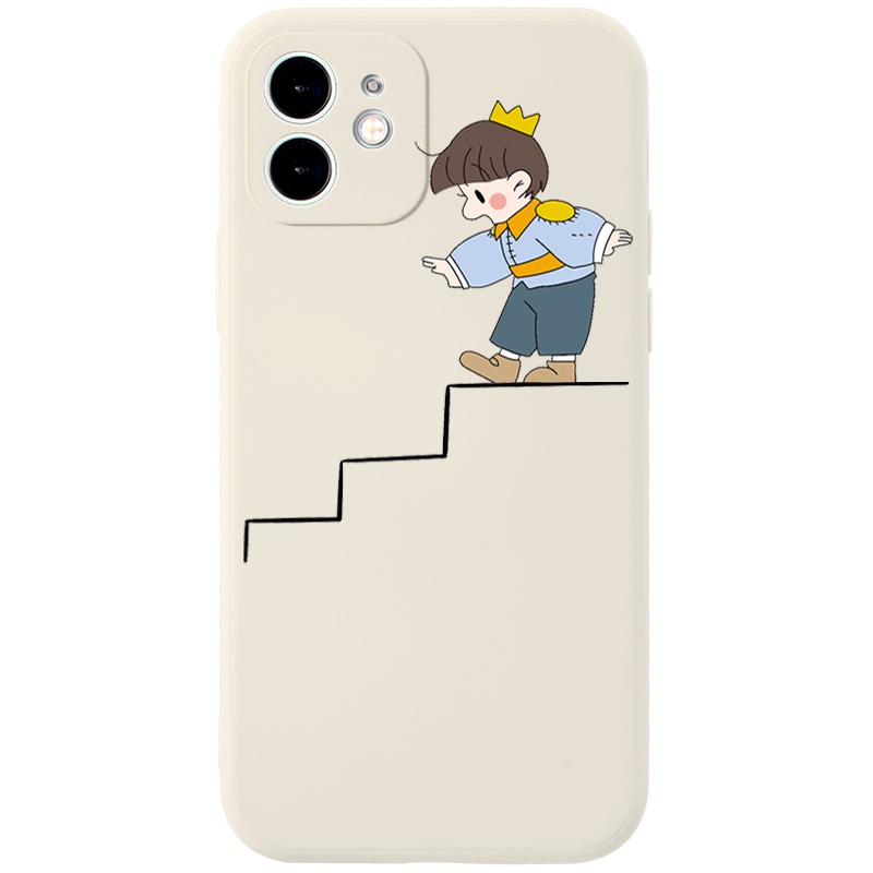 Ốp lưng JURSUE hoạt hình cặp đôi dễ thương đẹp cho iPhone 13 12 11 Pro Max SE 2020 X XR XS 8 7 ip 6S 6 Plus kute Y1819