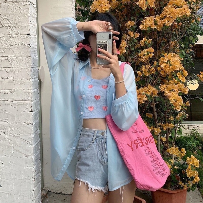 Áo Khoác cardigan Vải Voan Mềm Mỏng Nhẹ Chống Nắng 2022 Thời Trang Cho Nữ