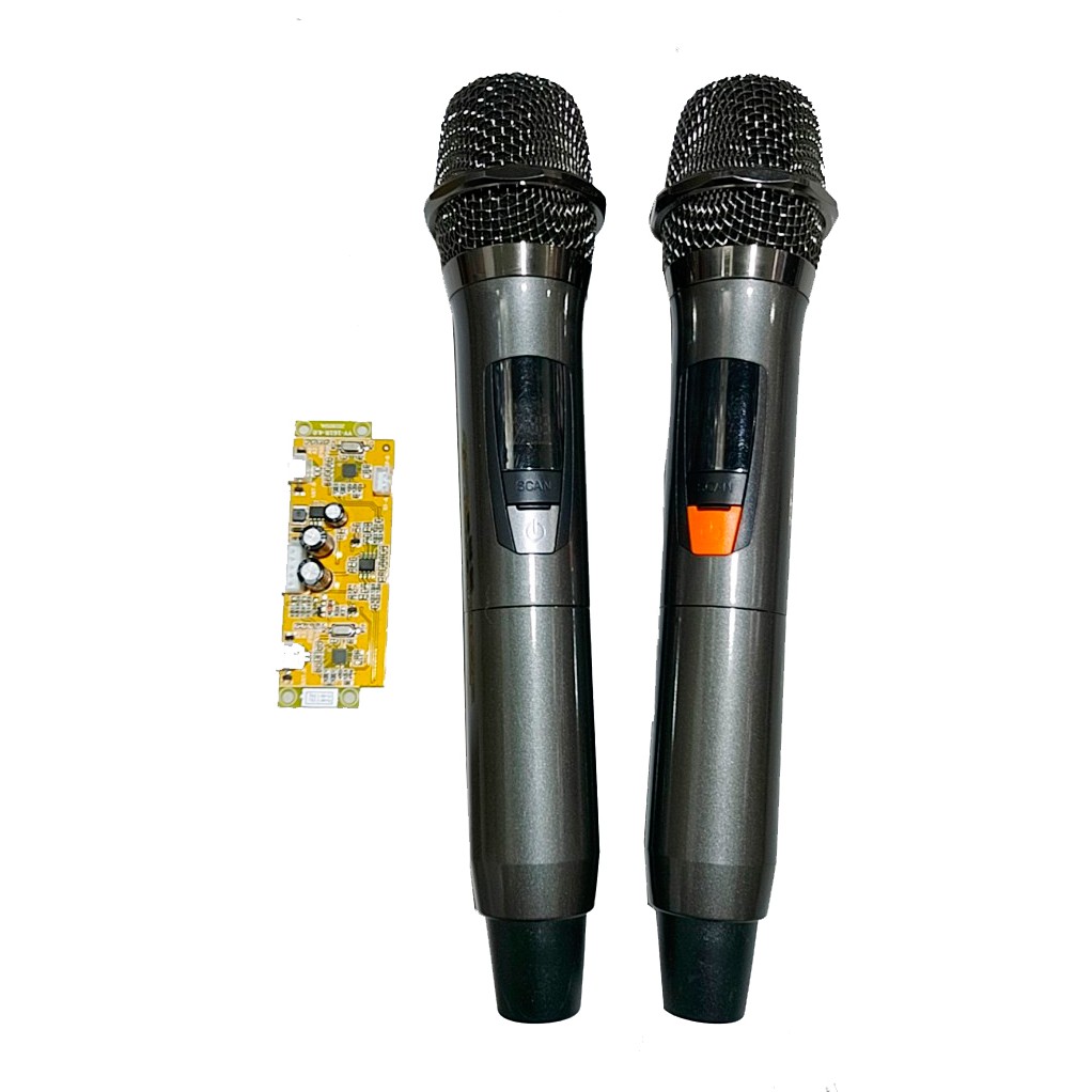 Bộ 2 Mic Loa kéo không dây Cao Cấp Chỉnh Được Tần Số