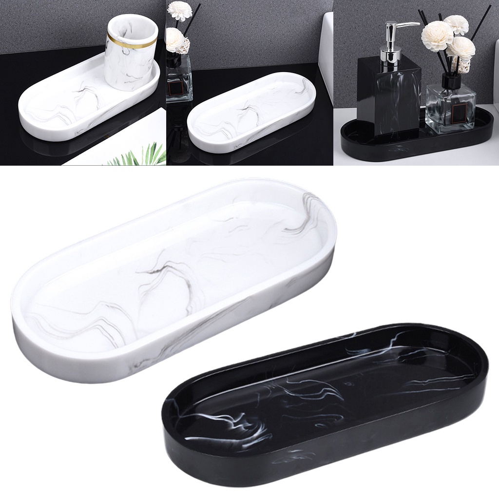 Khay Đựng Xà Phòng / Nước Hoa Hình Chữ Nhật Họa Tiết Đá Hoa Cương Handmade Sang Trọng Trang Trí Nhà Cửa