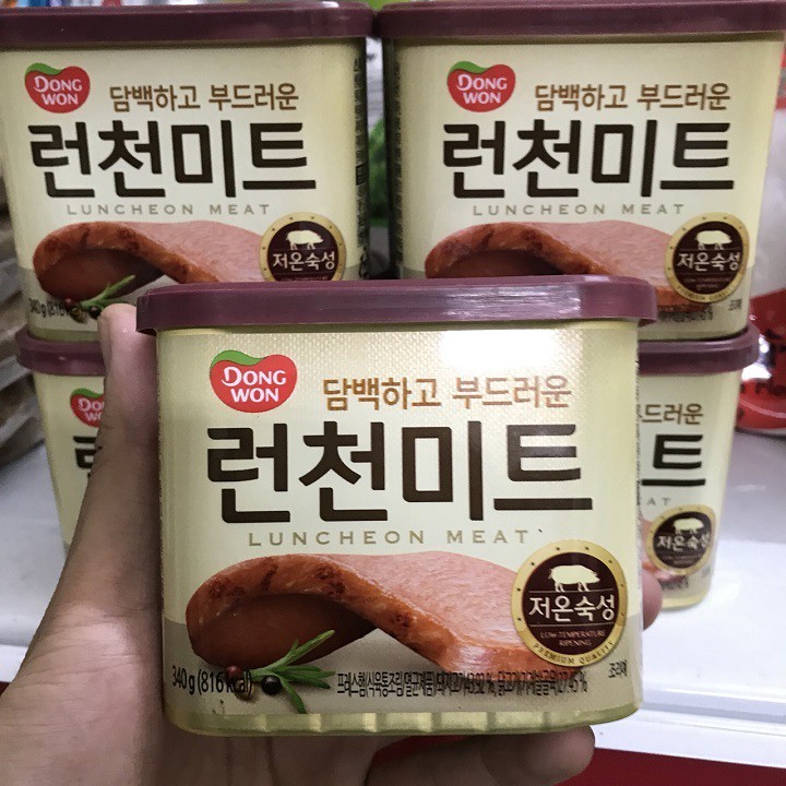 Thịt Hộp Dongwon Luncheon Meat Hàn Quốc (Hộp 340g- hộp nắp đỏ)