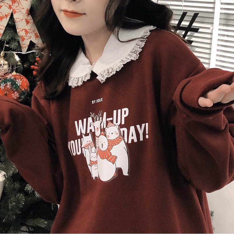 ÁO SWEATER NỈ BÔNG WARMUP