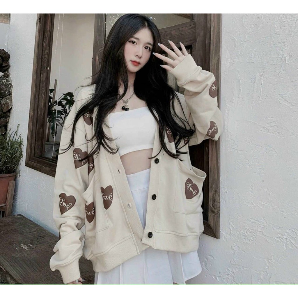 Áo Nỉ Phong Cách Hiện Đại Cadigan Swe Gam