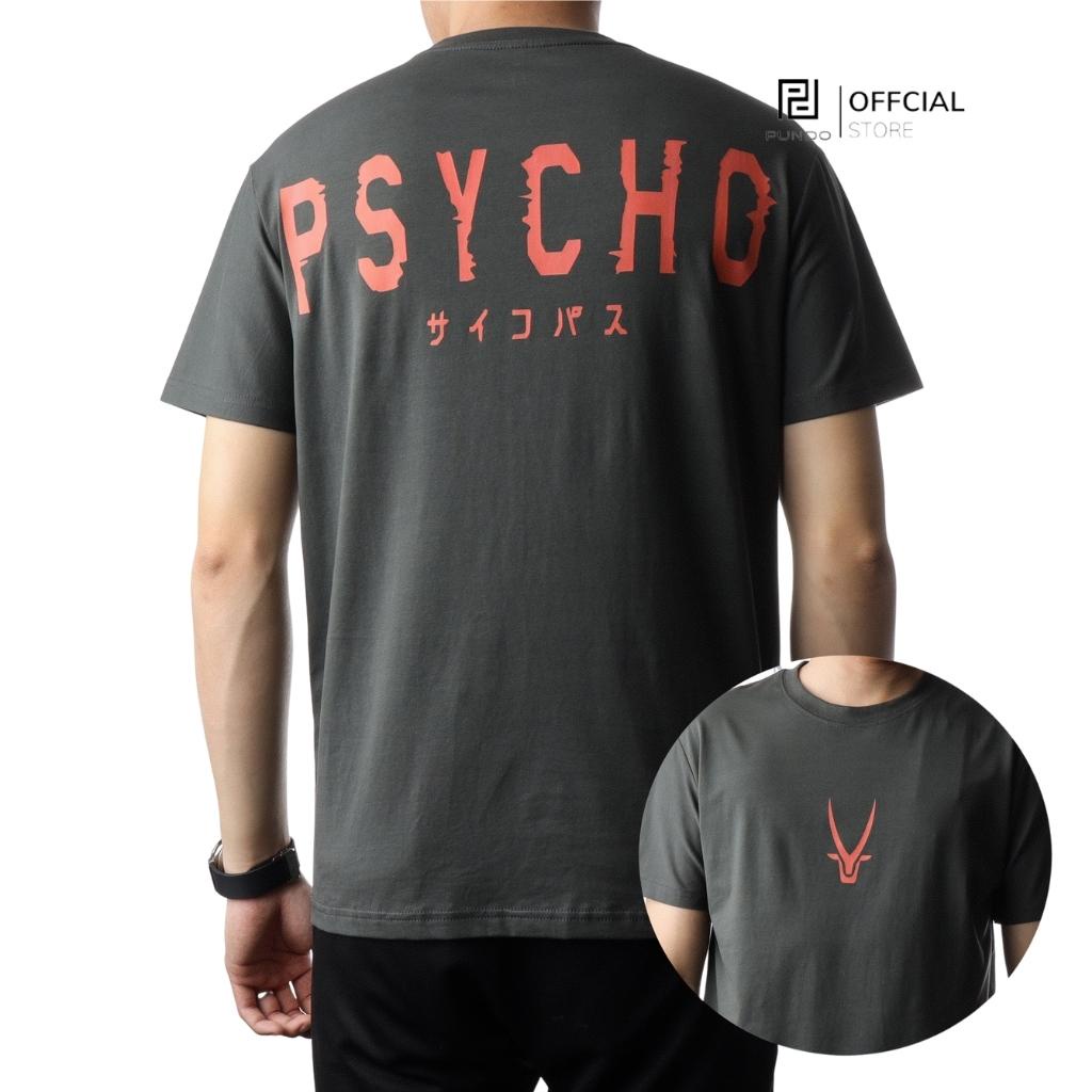 Áo thun nam unisex PSYCHO tay lỡ form rộng, chất vải cotton thấm hút tốt, mịn PUNDO ATPD062