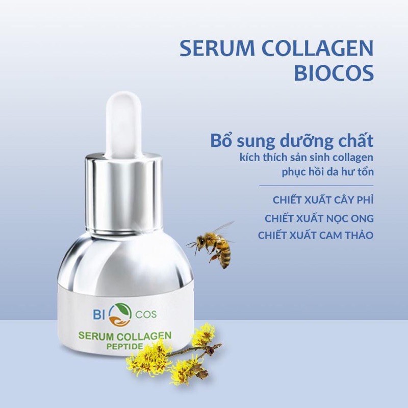 Serum Collagen BIOCOS Dưỡng Ẩm Da, Chống Lão Hóa, Căng Bóng, Trẻ Hoá Da, Dưỡng Trắng Và Cung Cấp Độ Ẩm Cho Da 20ml