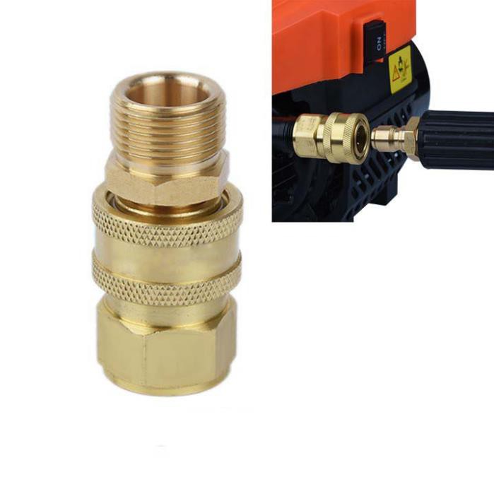 Khớp nối nhanh đầu ra ren 22mm bằng nhôm hoặc thau cho máy rửa xe