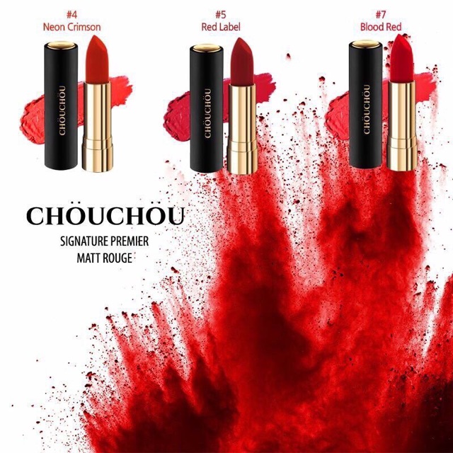 son lì Chou chou Signature premier matte lipstic chính hãng