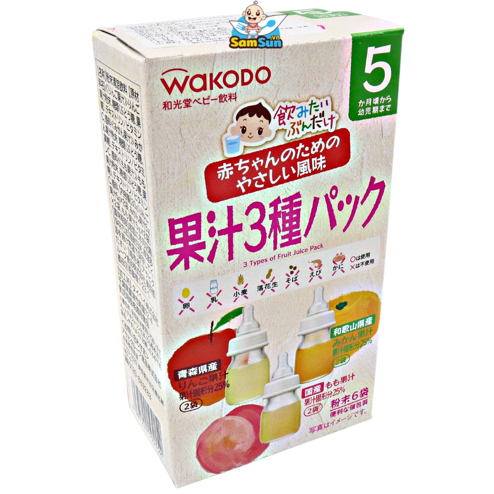 Trà hoa quả Wakodo Nhật cho bé [HD 12/2022 ]