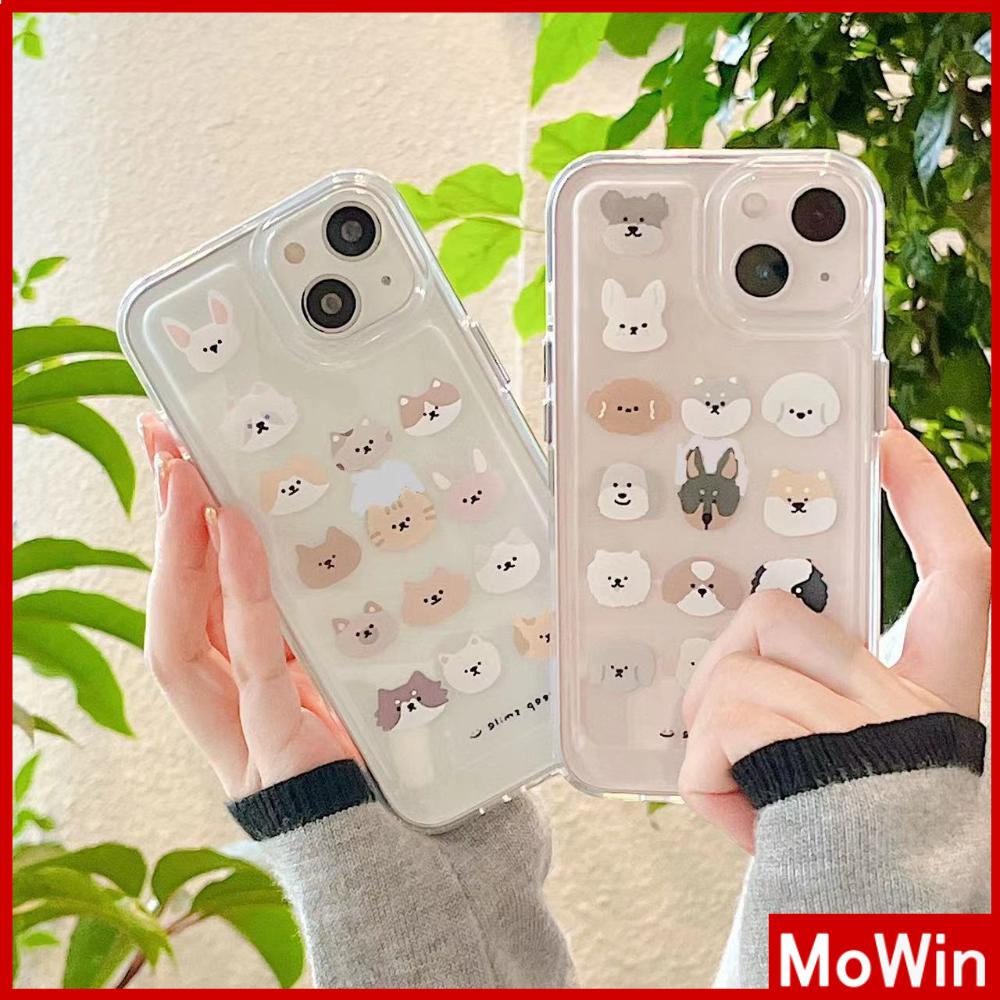 Ốp Điện Thoại Silicon Dẻo Trong Suốt In Hình Chó Hoạt Hình iPhone 11 Pro Max 13 Pro Max 12 Pro Max 7Plus xr XS Max