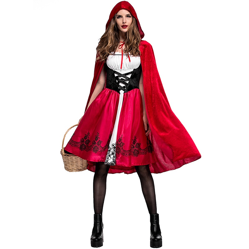 Bộ trang phục hóa trang cô bé quàng khăn đỏ dành cho hoá trang tiệc Halloween / Giáng sinh | BigBuy360 - bigbuy360.vn