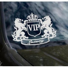 Tem xe decal logo chữ V.I.P sang trọng, đẳng cấp