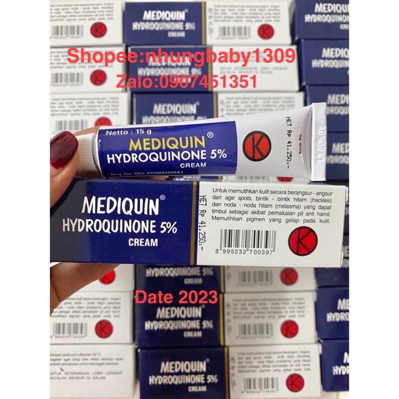 Kem Mediquin 5% Hydroquinone 5% (15gr) xoá nám sâu,nặng