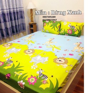 BỘ GA COTTON POLY RỪNG XANH