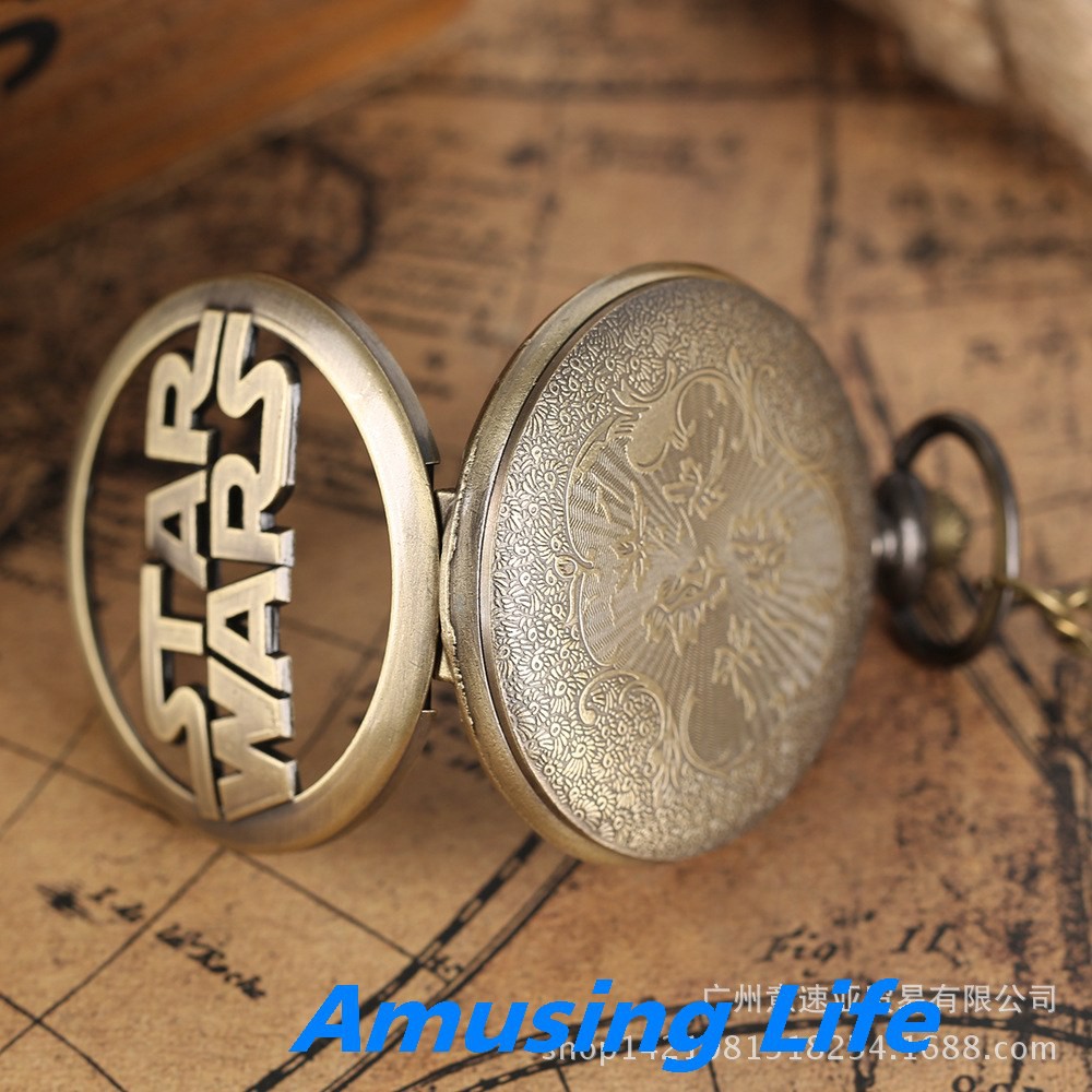 Quartz Pocket Watch Bán Buôn Star Wars Star Wars Retro Rỗng Lớn Đồng Hồ Bỏ Túi Đồng Hồ Thạch Anh Lật Nam Nữ Vòng Cổ Đồng | BigBuy360 - bigbuy360.vn
