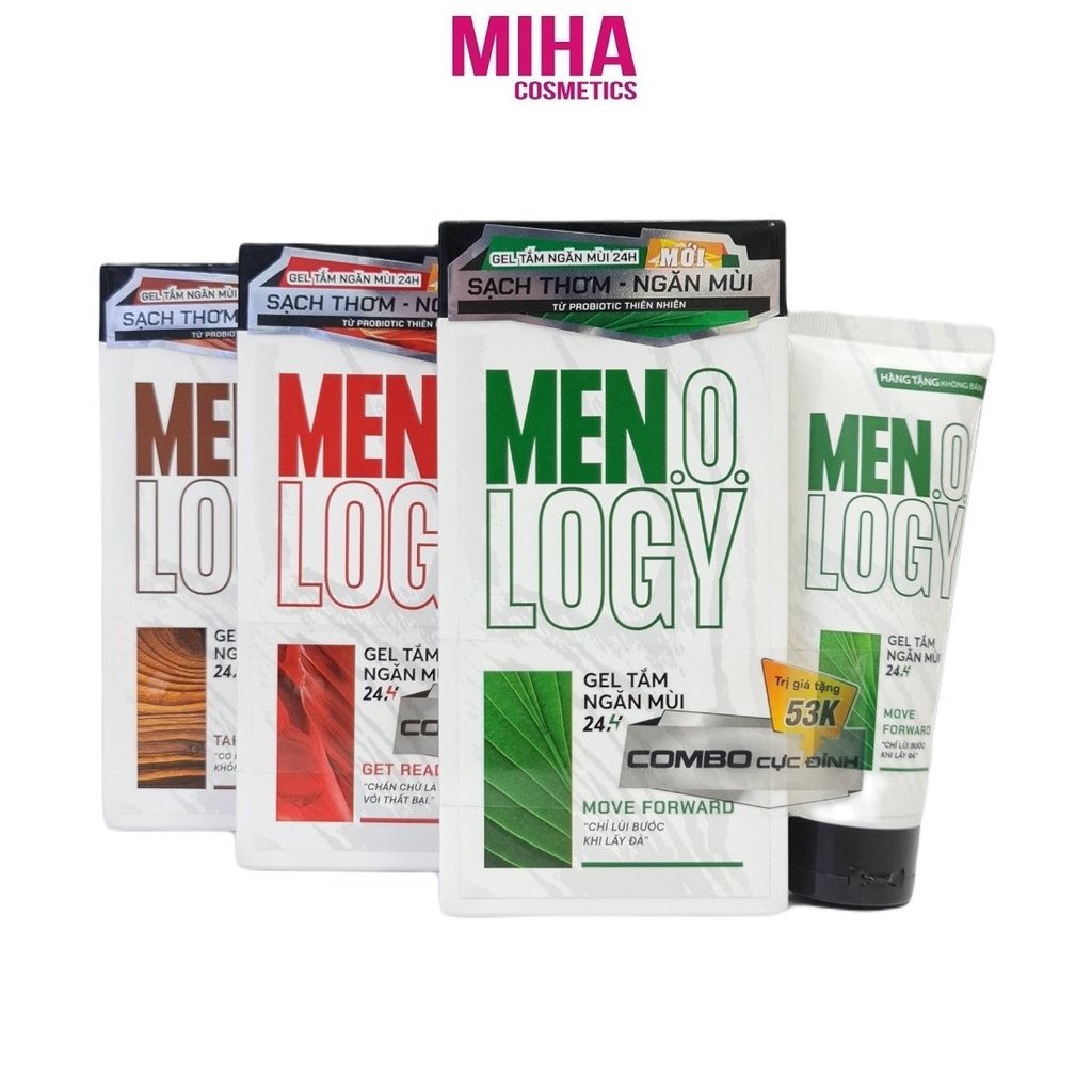 Sữa Tắm Dạng Gel Cho Nam Ngăn Mùi 24h MEN.O.LOGY 350ml