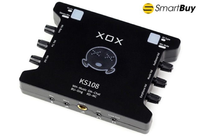 Sound card XOX KS108 hay soundcard k108  cho micro thu âm