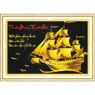 Tranh Thêu Chữ Thập 3D Thuận Buồm Xuôi Gió 222892 , Eva8072 (KHÁCH TỰ THÊU) KT;88X61CM