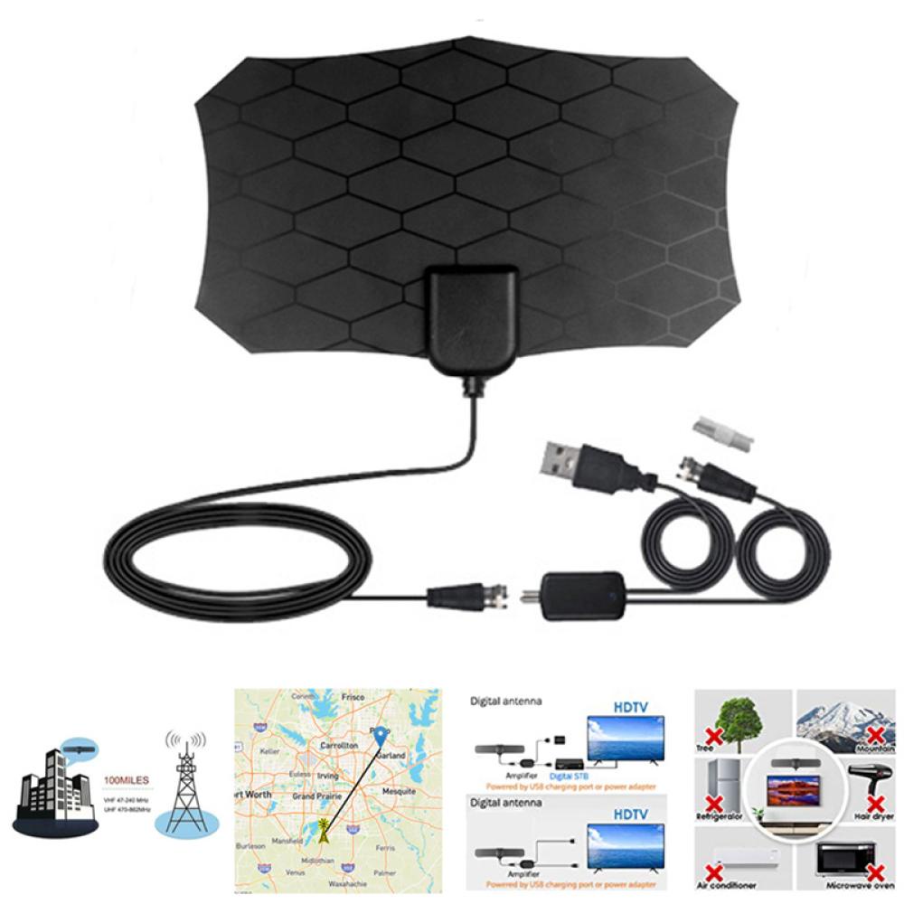 Ăng Ten Khuếch Đại Tín Hiệu Kỹ Thuật Số HDTV Phạm Vi 800 Dặm 4K 1080P D7I5 Và Phụ Kiện