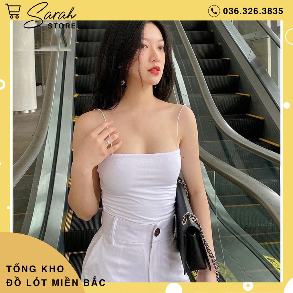 Áo 2 dây sợi bún cotton thun gân, ôm body siêu hot B01 | BigBuy360 - bigbuy360.vn