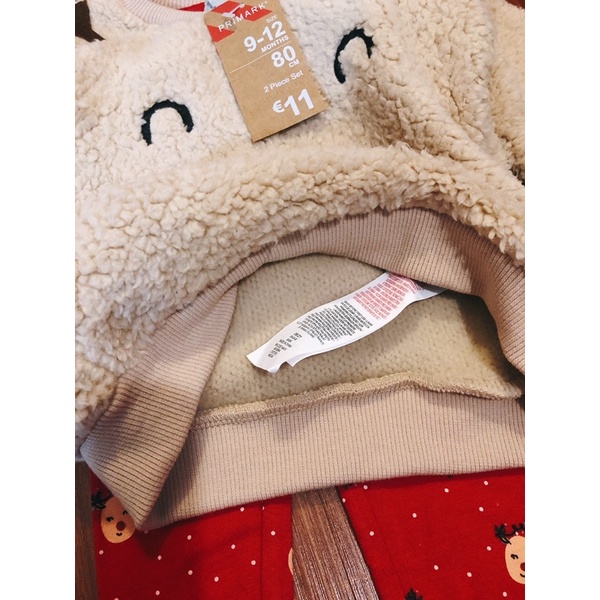 Set bộ tuần lộc bé gái du xin nguyên móc tag